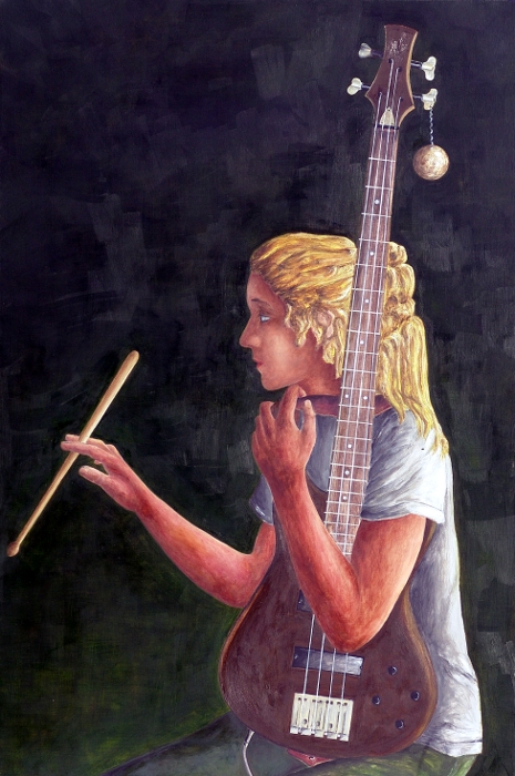 Thierry Cheverney. Drum and bass moon head